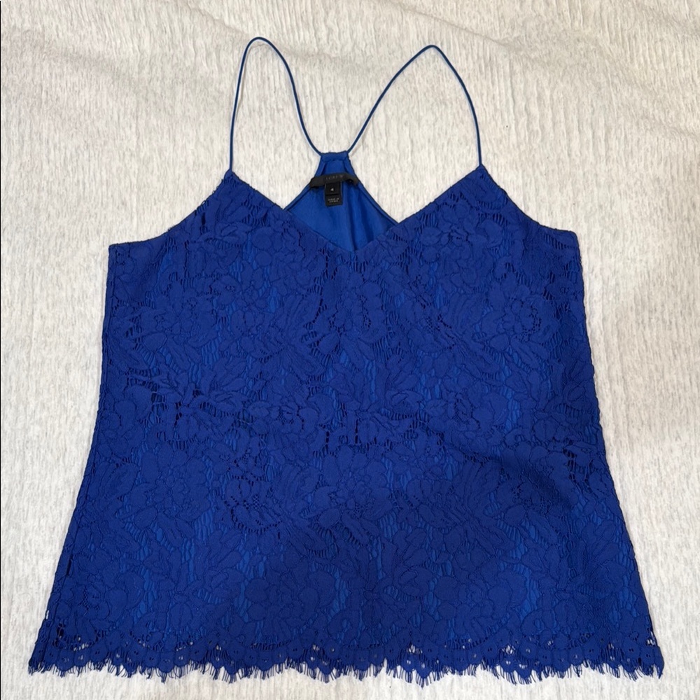 J. Crew Blue Fitted Sleeveless Camisole